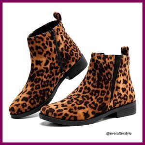 Suede Chelsea Boots Low Heel Elastic Ankle Boots Slip On Dress Boots